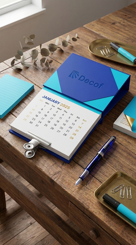 Table top calendar mockup